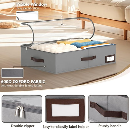 OIAHOMY 2 Pack Under Bed Storage - Image 4