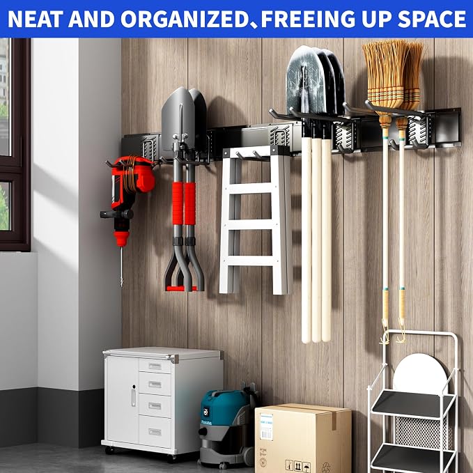 Garden Tool Organizer Wall Mount, 48inch Heavy Duty Garden Tool organizer - Image 6