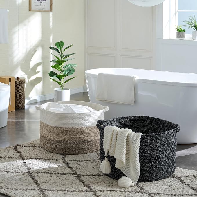 Luxury Little Extra Large Nursery Storage Basket, Blanket Basket - Image 2