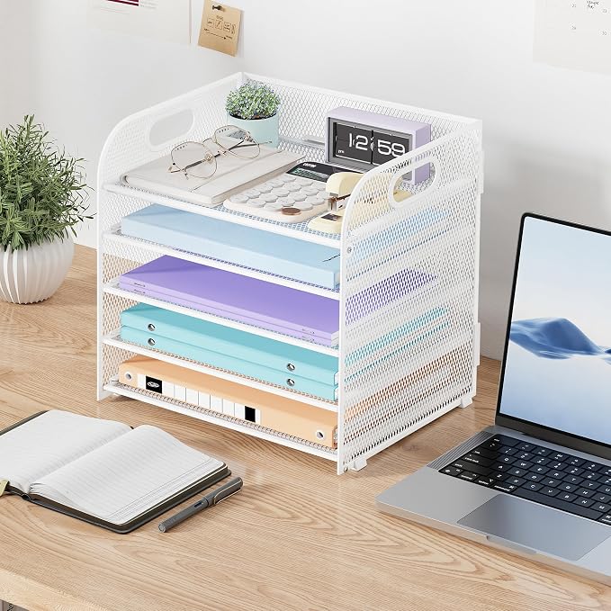 Cawukege 2 Pack 5 Tier Paper Organizer, Letter Tray - Image 7
