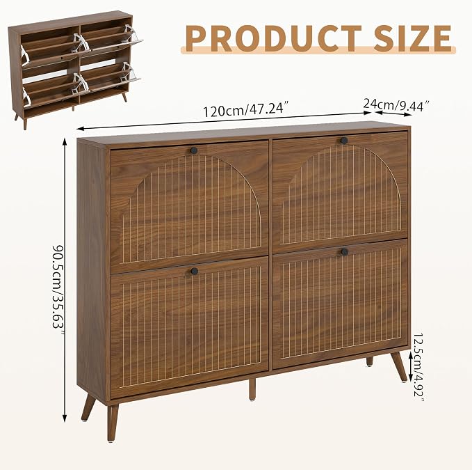 Fsbecl Shoe Storage Cabinet for Entryway - Image 2
