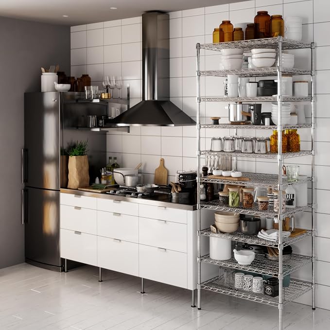 24" Deep x 30" Wide x 86" Height Wire Shelving Kit | 10-Tier | NSF Commercial - Image 2