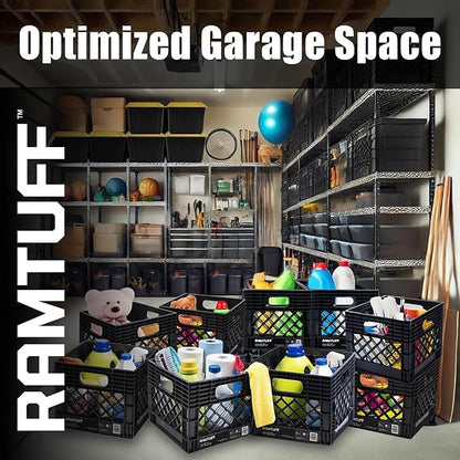 Ramtuff 1 Pack Storage Milk Crate, Durable Plastic Home Organizers, Stackable - Image 6