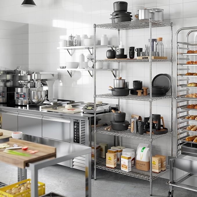 24" Deep x 36" Wide x 86" Height Wire Shelving Kit | 5-Tier | NSF Commercial - Image 7