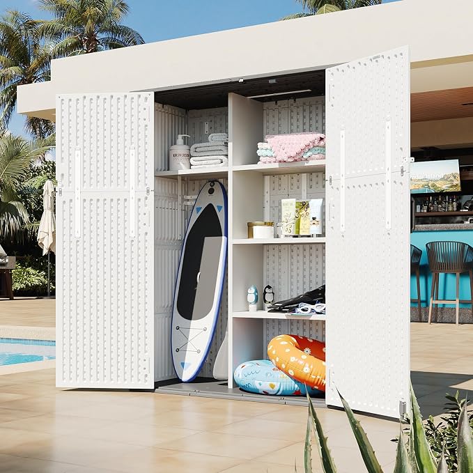 Aoxun 61 Cu.Ft Outdoor Storage Shed, Widened Outdoor Storage Cabinet Waterproof by Aoxun