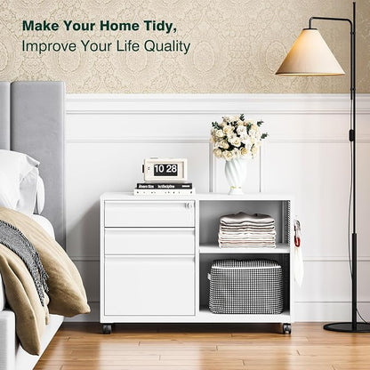 3 Drawer Metal File Cabinet - Image 8
