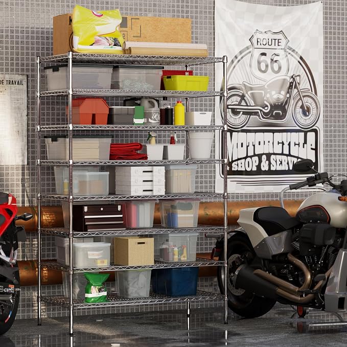 24" Deep x 48" Wide x 74" Height Wire Shelving Kit | 8-Tier | NSF Commercial - Image 5