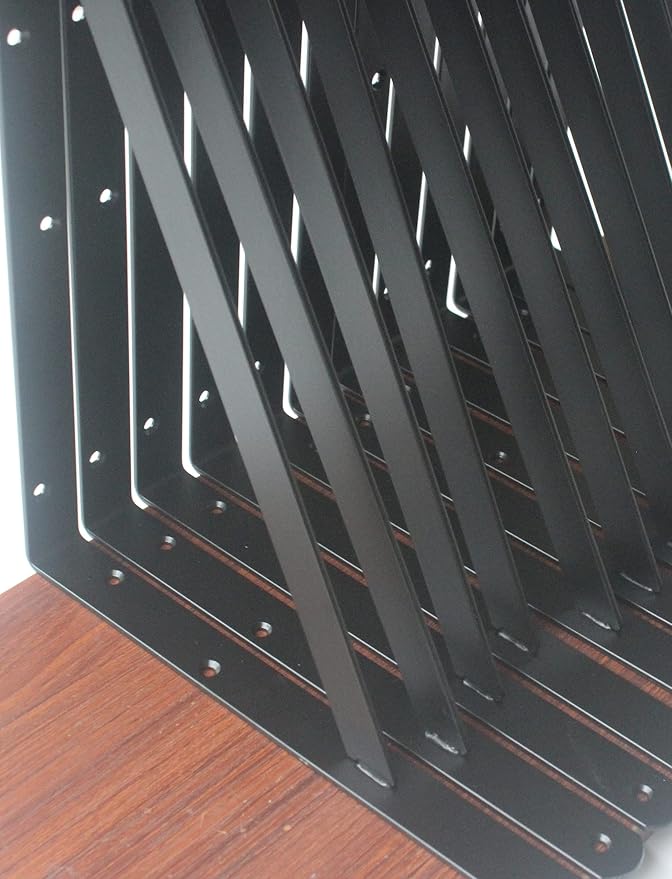 30 Pack L18 x H 12" Black Heavy Duty Shelf Brackets - Image 4