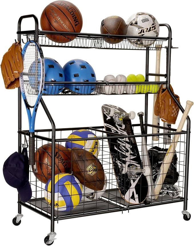 Kinghouse Garage Sports Equipment Organizer, Ball Storage Rack, Toy Storage by Kinghouse