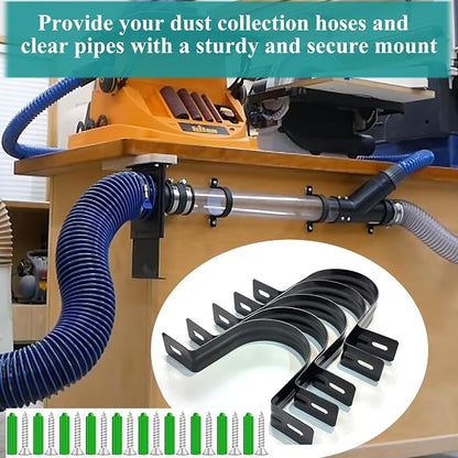 Dust Collection Hose and Pipe Holder Adjustable Hangers Bracket, Don’t Broken - Image 2