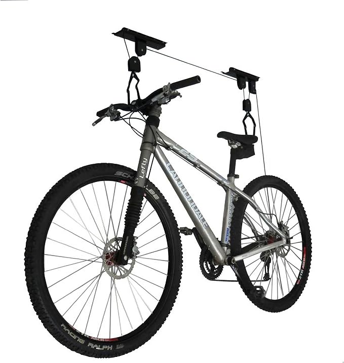 Bike Hanger - Overhead Hoist Pulley System - Secure Garage Ceiling Storage by - Image 7