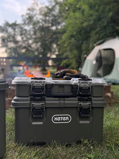 Keter Stack-N-Roll Outdoor Gear Organizer, 3-Piece Rolling Storage System | - Image 8