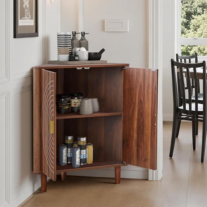Small Corner Storage Cabinet, Modern Freestanding Floor Cabinet - Image 6