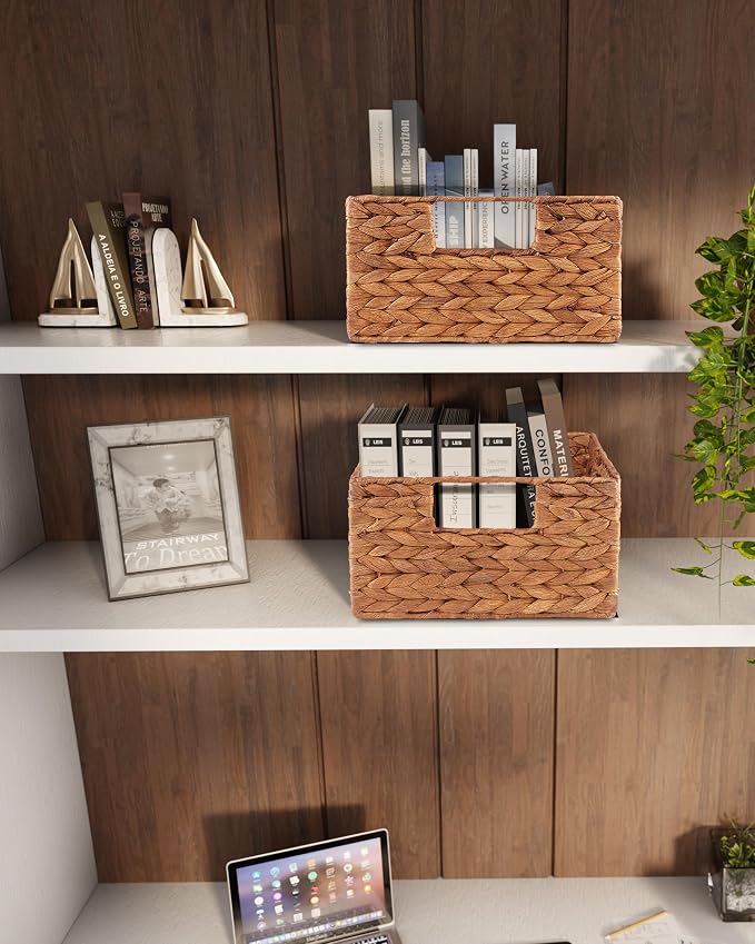 BLUEWEST Wicker Storage Baskets Pack 6, Woven Baskets - Image 6