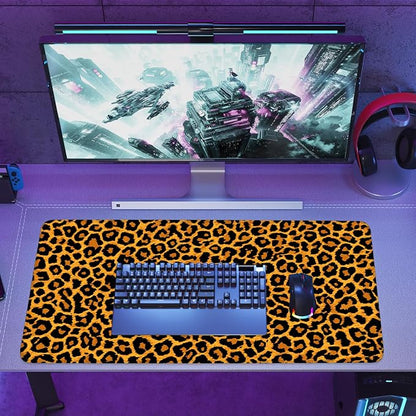 Leopard Print Mouse Pad – Large Extended Desk Mat 35.43 x 15.75 in – Bold - Image 8