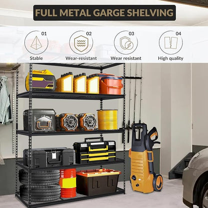 GarveeTech Heavy Duty Garage Shelving Unit, 60 in L x 24 in W x 78 in H - Image 4
