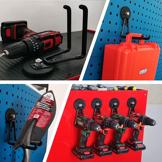 ULIBERMAGNET Magnetic Hooks, Heavy Duty Extra Large Hooks, Power Tool Organizer - Image 7