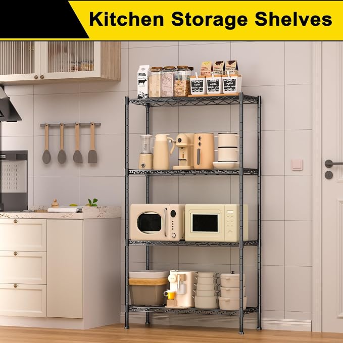 GIOTORENT 4-Wire Garage Shelving Storage Shelves, Metal Shelf Organizer 1400Lbs - Image 3