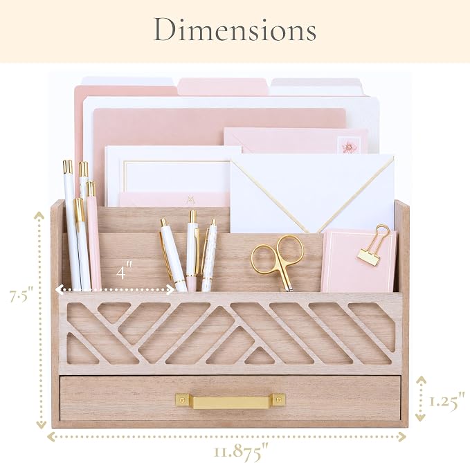 BLU MONACO | Wooden Mail Organizer - Image 2