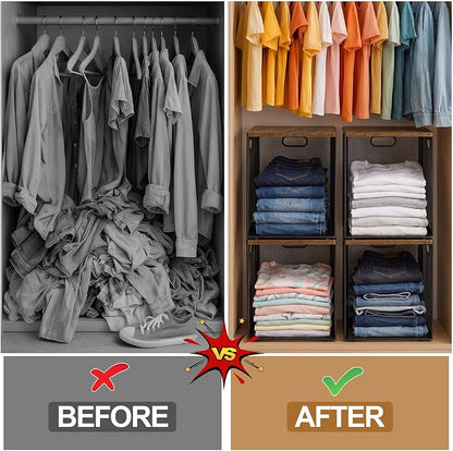 AceOrbit 3 Pcs Heightened Stackable Closet Organizers and Storage - Image 4