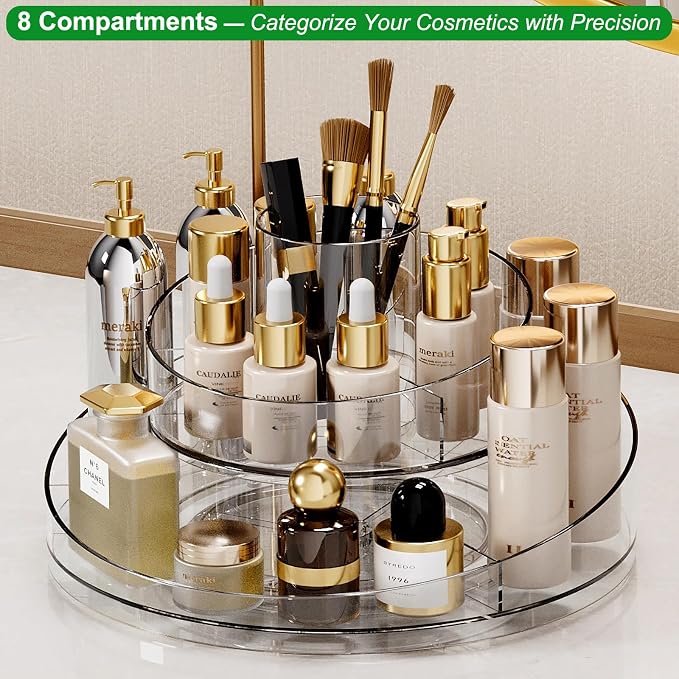 Taiuloo 360 Rotating Makeup Organizer, Perfume & Lipstick, Round Spinning Tray - Image 5