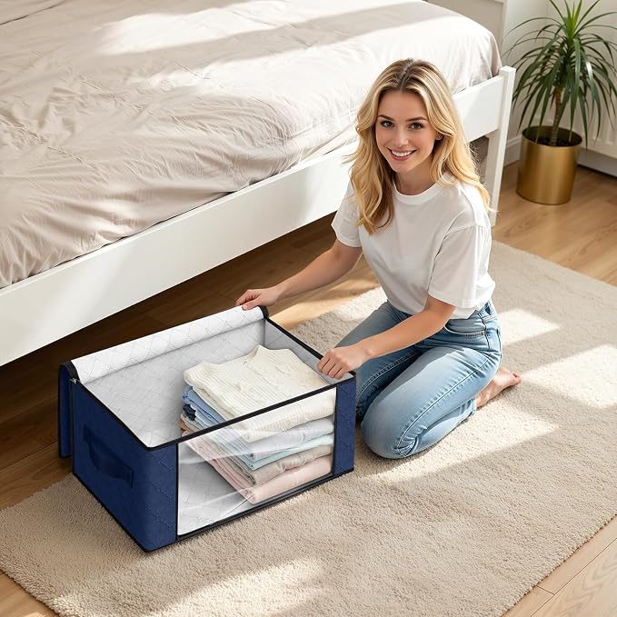 Fab totes 35L Closet Organizers and Storage, Foldable Under Bed Storage - Image 5