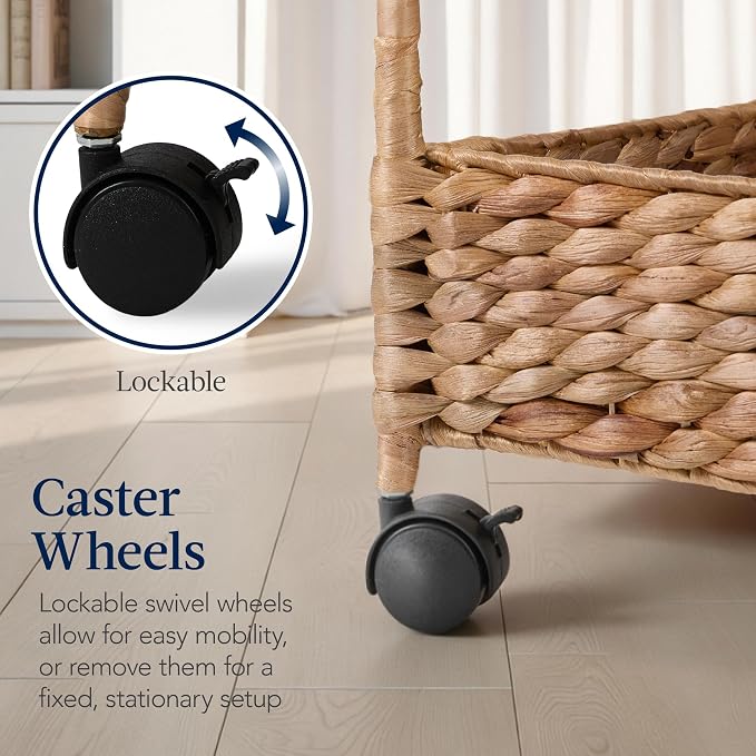 Best Choice Products 3-Tier Water Hyacinth Rolling Nursery Caddy w/Wheels - Image 8