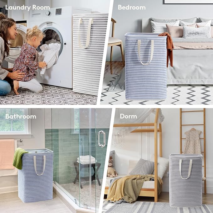 Lifewit 2 Pack Laundry Basket 80L Each, Collapsible Clothes Hamper - Image 7