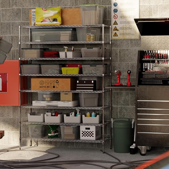 21" Deep x 60" Wide x 86" Height Wire Shelving Kit | 8-Tier | NSF Commercial - Image 7
