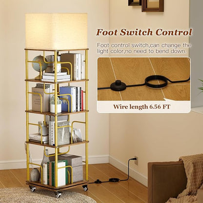 Quikraen 4-Tier Rotating Bookshelf - Image 5