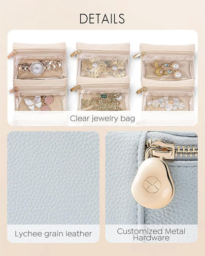 Vlando Small Jewelry Organizer, Travel Jewelry Case - Image 4