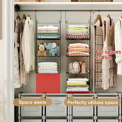 4 Tier Closet Hanging Organizer, Closet Organizers and Storage - Image 4