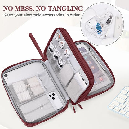 FYY Electronic Organizer, Extra Large Travel Cable Organizer Bag Pouch Portable - Image 5