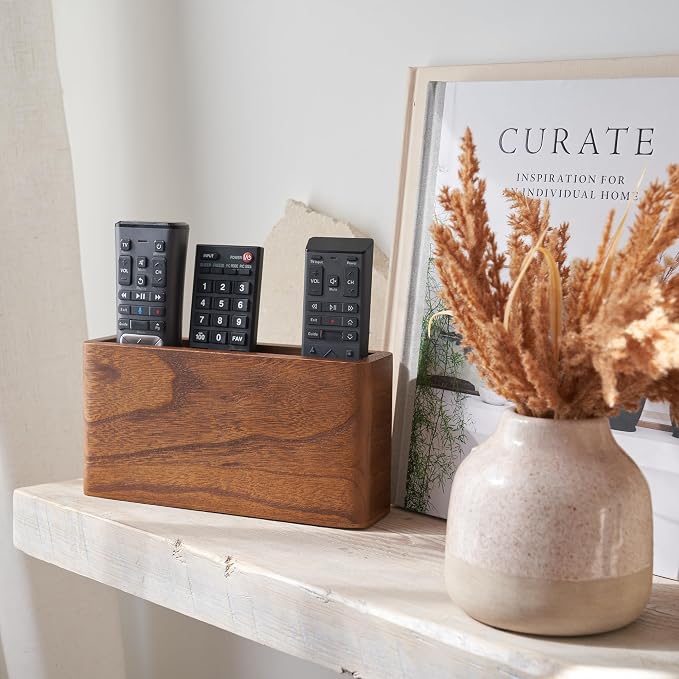 KIBAGA Premium Wooden Remote Control Holder by KIBAGA