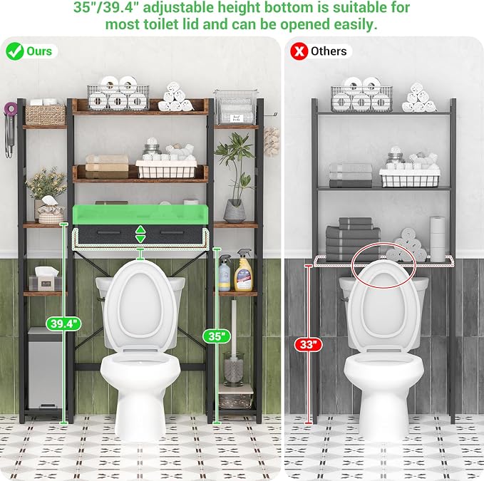 Over The Toilet Storage with 2 Drawers - Image 8