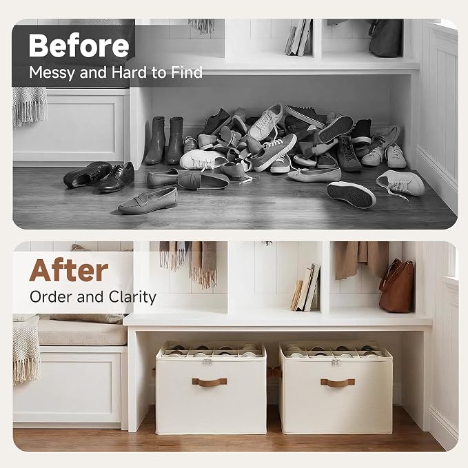 StorageWorks Shoe Organizer for Closet, Shoe Storage Cubby Containers - Image 8