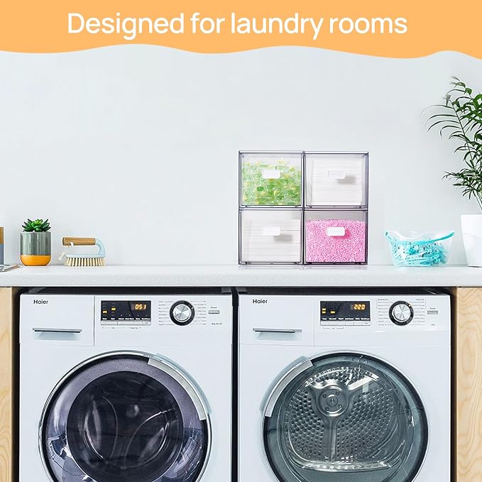 Vtopmart 2 Pack Dryer Sheet Holder and Laundry Pods Container, Scent Booster - Image 4