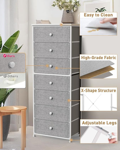 Mifuro Tall Fabric Dresser for Bedroom, Vertical Storage Organizer Tower - Image 8