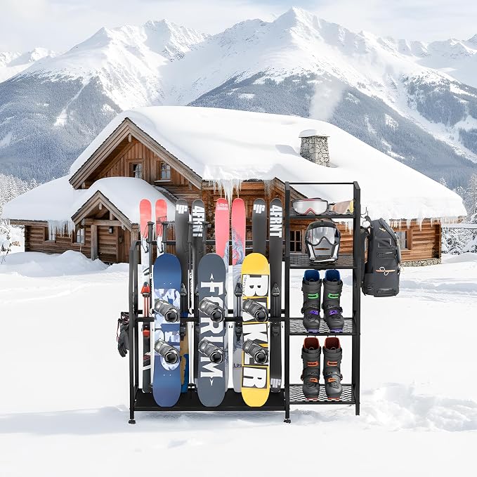 4-Tier Freestanding Snowboard Rack - Image 5