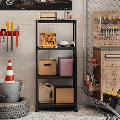 GIANTEX 4-Tier Heavy-Duty Plastic Storage Shelves | Freestanding Garage - Image 9