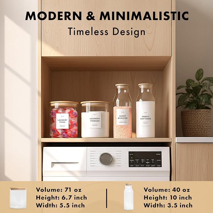 Glass Laundry Detergent Dispenser Containers - Image 2