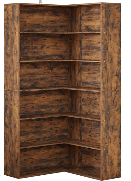 ANCTOR Corner Bookshelf, 6 Tiers Corner Bookcases - Image 8