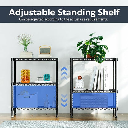 3 Tier Wire Shelving Unit, Small Metal Wire Shelf - Image 6