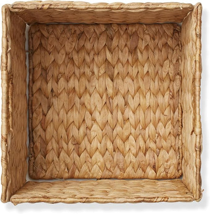 Casafield 10.5" x 10.5" Water Hyacinth Storage Baskets, Natural - Image 6