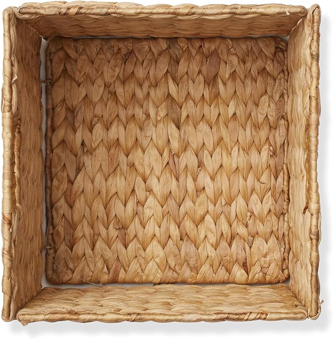 Casafield 10.5" x 10.5" Water Hyacinth Storage Baskets, Natural - Image 6