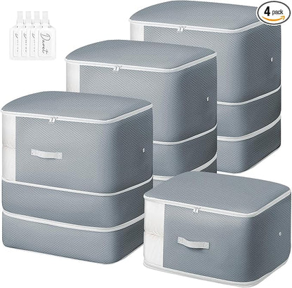 Comforter Storage Bag - 130L Large Capacity Blanket Storage Bags 3-Layer Ultra by EasortmPackingCubes