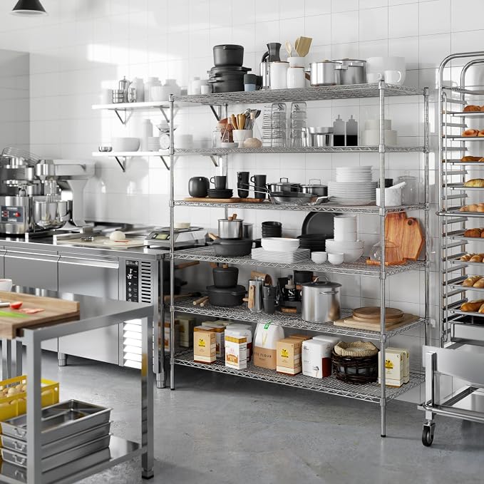 24" Deep x 60" Wide x 74" Height Wire Shelving Kit | 6-Tier | NSF Commercial - Image 5