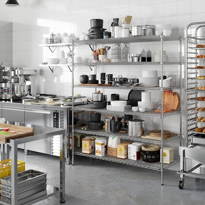 24" Deep x 60" Wide x 74" Height Wire Shelving Kit | 6-Tier | NSF Commercial - Image 5