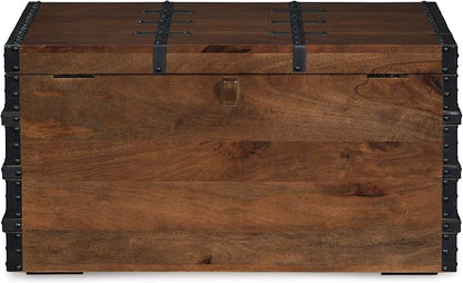 Signature Design by Ashley Kettleby Vintage Wood Storage Trunk or Coffee Table - Image 7