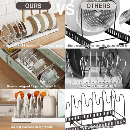 Expandable Food Storage Container Lid Organizers - Image 5
